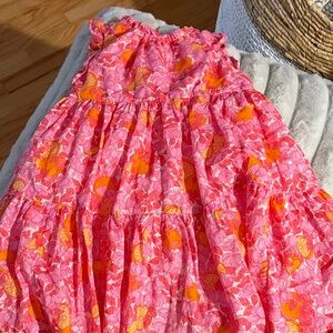 Crewcuts Pink & Orange Floral Tiered Maxi Dress - 4